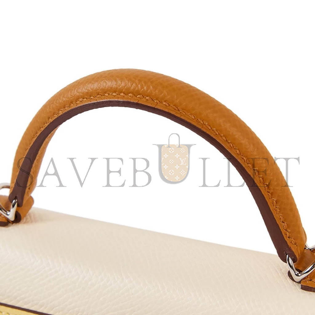 H**mes mini kelly ii epsom veau epsom tricolore (19*12*5.5cm)